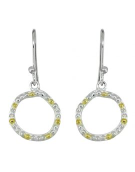  Solid 925 Sterling Silver Gold Plated Dangle Earrings Jewelry 