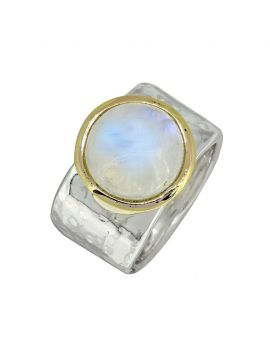 Moonstone Ring Solid 925 Sterling Silver Brass Gemstone Jewelry