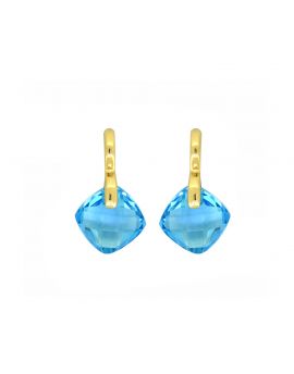 3.98 Ct. Swiss Blue Topaz 14K Yellow Gold Stud Earrings