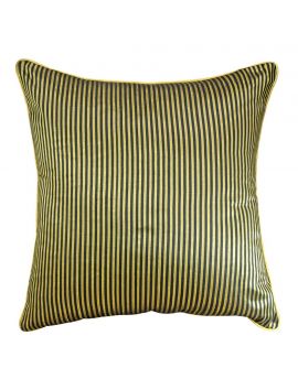  20" x 20" Black Geometry Bohemian Style Stripe Poly Filled Decorative Throw Pillow
