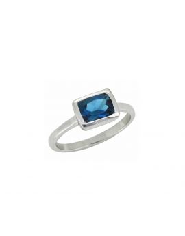 1.74 Ct. London Blue Topaz Solid 925 Sterling Silver Ring