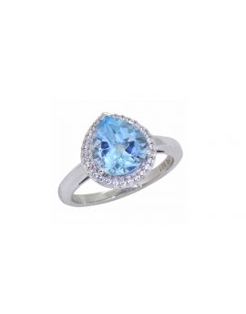 3.61 Ct. Sky Blue Topaz Solid 925 Sterling Silver Ring