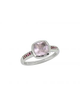 2.90 Ct. Rose Quartz Tourmaline Solid 925 Sterling Silver Ring